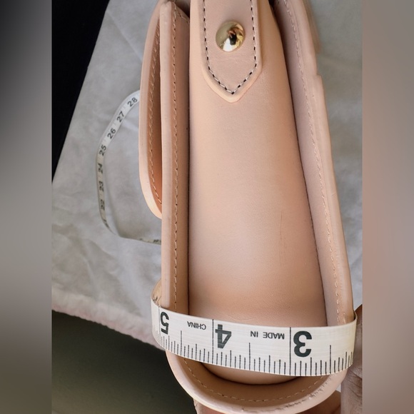 VGUC A.P.C. Greenwich Leather Crossbody Shoulder Bag in Pale Pink - Picture 14 of 16